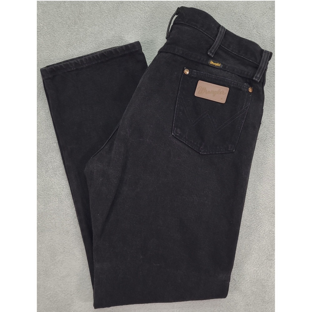 Vintage Wrangler Mens Black Cowboy Original Denim Jeans 36x32 Made In USA 13MWZ